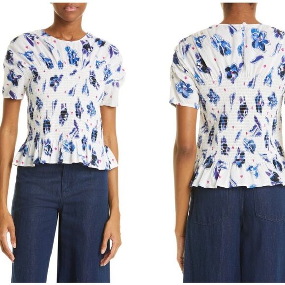 Baum und Pferdgarten Mynowa Floral Print
Smocked Organic Cotton Top - Picture 1 of 8